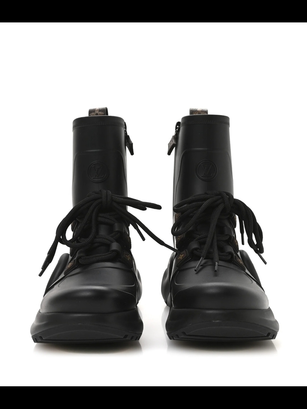 Louis Vuitton Black High-Top Chunky Rubber Boot - Picture 5 of 6